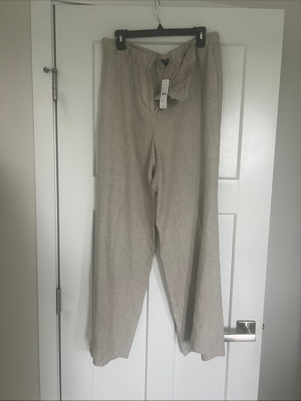 J. Crew Wide-Leg Linen-Blend Pants In Light Beige